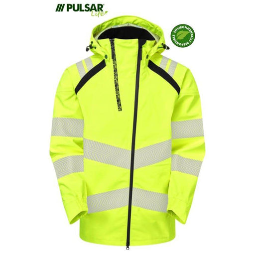 PULSAR® LIFE LFE909 GRS Men's Waterproof Windproof Shell Jacket Yellow - WATERPROOF JACKETS & SUITS