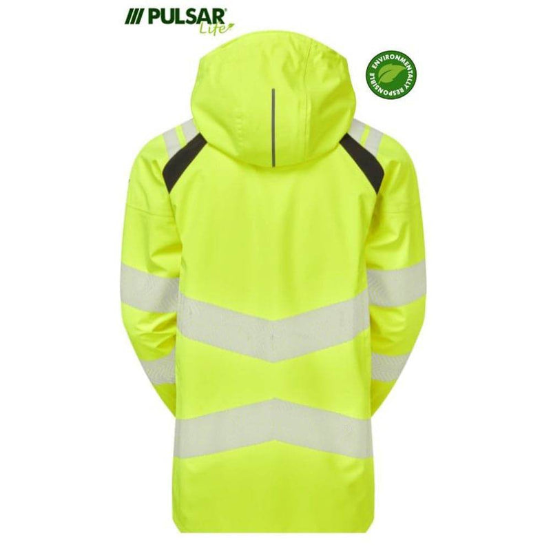 PULSAR® LIFE LFE909 GRS Men's Waterproof Windproof Shell Jacket Yellow - WATERPROOF JACKETS & SUITS