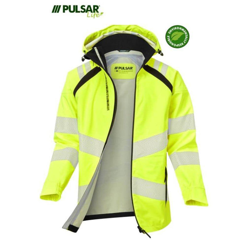 PULSAR® LIFE LFE909 GRS Men's Waterproof Windproof Shell Jacket Yellow - WATERPROOF JACKETS & SUITS
