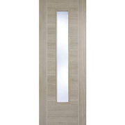 Vancouver Light Grey Laminated 1 Glazed Clear Light Panel Interior Door - 1981mm x 762mm -