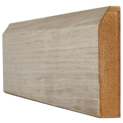 Light Grey Pre Finished Chamfered Skirting - 3000mm x 146mm -
