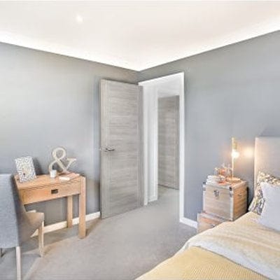 Palermo Pre-Finished Light Grey Fire Door -