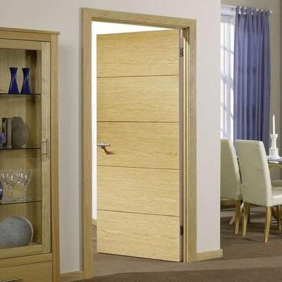 Oak Lille Flush Pre-Finished Internal Door - 1981mm x 686mm -
