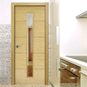 Oak Lille 1 Light Glazed Panel Pre-Finished Internal Door - All Sizes - Doors