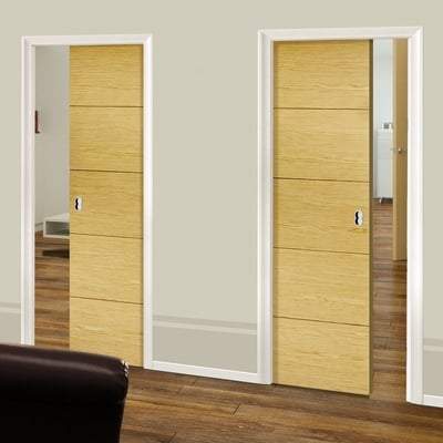 Oak Lille Flush Pre-Finished Internal Fire Door FD30 - 1981mm x 838mm -