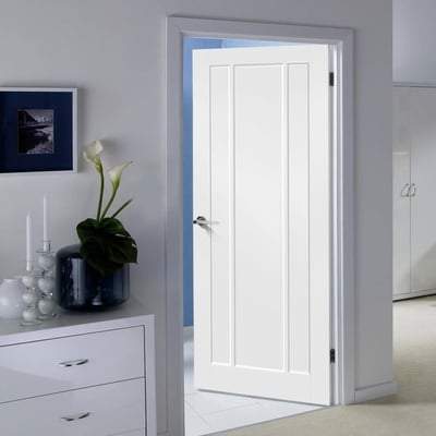 Lincoln White Primed 3 Panel Interior Fire Door FD30 - 1981mm x 838mm -