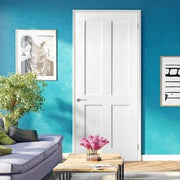 London White Primed 4 Panel Interior Door - 1981mm x 762mm -