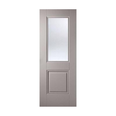 Arnhem Grey Primed 1 Glazed Clear Light Panel - All Sizes - Doors