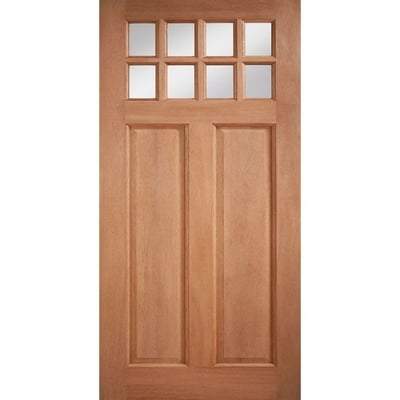 Chigwell Hardwood M&T 8 Double Glazed Clear Light Panels External Door - 2032mm x 813mm -