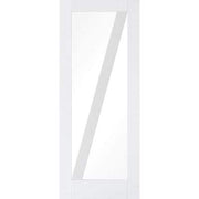 Barn White Primed 1 Glazed Clear Light Panel Internal Door - 1981mm x 762mm -
