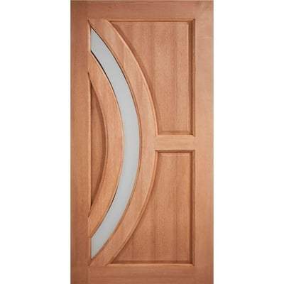 Harrow Hardwood M&T 1 Double Glazed Frosted Panel External Door - 1981mm x 762mm -