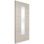 Santandor Ivory Laminated 1 Glazed Clear Light Panel Interior Door - 1981mm x 686mm - Doors
