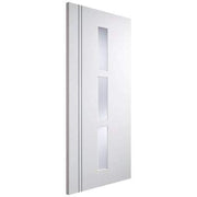 Sierra Blanco White Pre-Finished 3 Glazed White Frosted Panels Interior Door - 1981mm x 762mm -