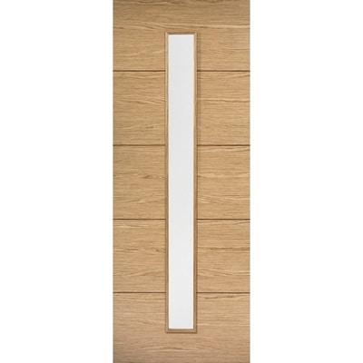 Oak Lille 1 Light Glazed Panel Pre-Finished Internal Door - 1981mm x 686mm -
