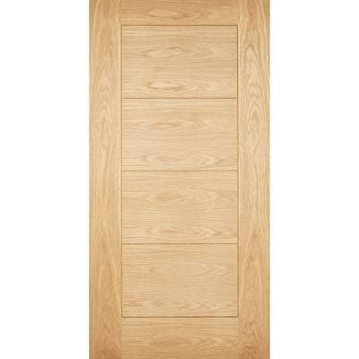 Modica Oak Unfinished 4 Panel External Door - 1981mm x 762mm -