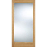 Pattern 10 Oak Unfinished 1 Double Glazed Clear Light Panel External Door - 1981mm x 838mm -