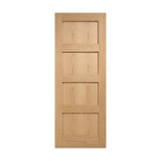 Oak Shaker 4 Panel Pre-Finished Internal Fire Door FD30 - 2040mm x 826mm -