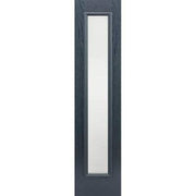GRP Pre-Finished 1 Double Glazed Frosted Light Panel Sidelight 2032mm x 356mm - White -