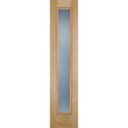 Oak Unfinished 1 Double Glazed Frosted Panel External Door Sidelight - 2057mm x 457mm - Doors