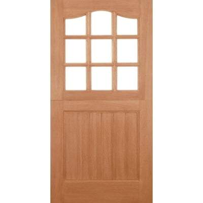 Stable Hardwood Dowelled 9 Unglazed Light Panels External Door - All Sizes - Doors