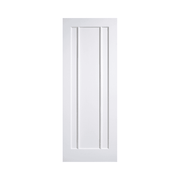 White interior door with a simple design on a white background