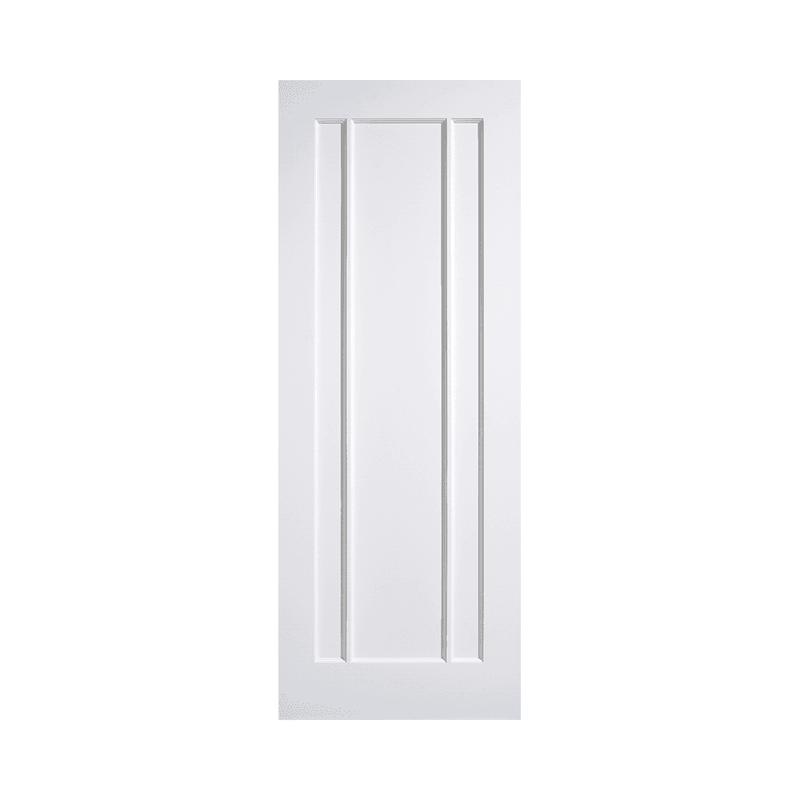 White interior door with a simple design on a white background