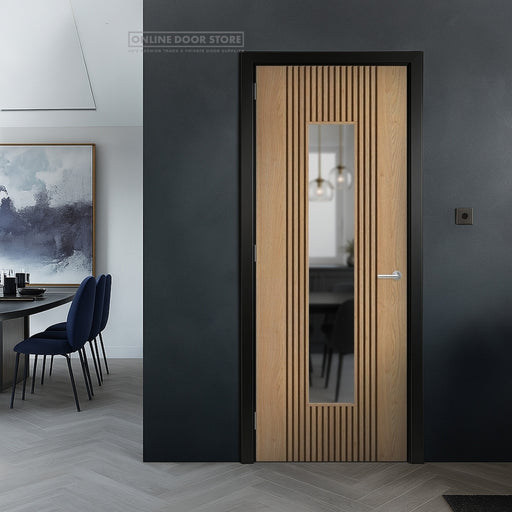 LPD Sydney Oak Glazed Pre-Finished Internal Door - All Sizes - Hardware > Building Materials > Doors > Home Doors Doors