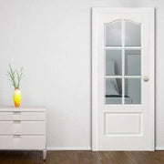 Kent White Primed 6 Glazed Clear Bevelled Light Panels Interior Door - 1981mm x 838mm -