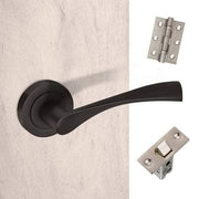 Lupus Matt Black Handle Hardware Pack - Doors