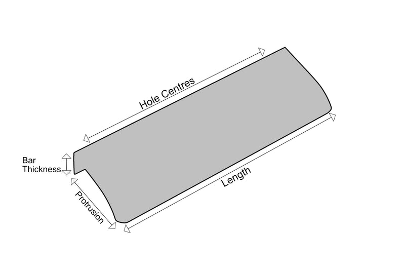 M4TEC Alva Bar Pull Handle Matt Chrome VD3 - Pack of 10 - Hardware > Hardware Accessories > Cabinet Hardware > Cabinet Knobs & Handles Cabinet Knobs & Handles