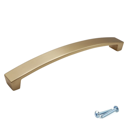 M4TEC Bow Pull Handle Brushed Brass Door, Drawer & Cupboard VE9 - Hardware > Hardware Accessories > Cabinet Hardware > Cabinet Knobs & Handles Cabinet Knobs & Handles