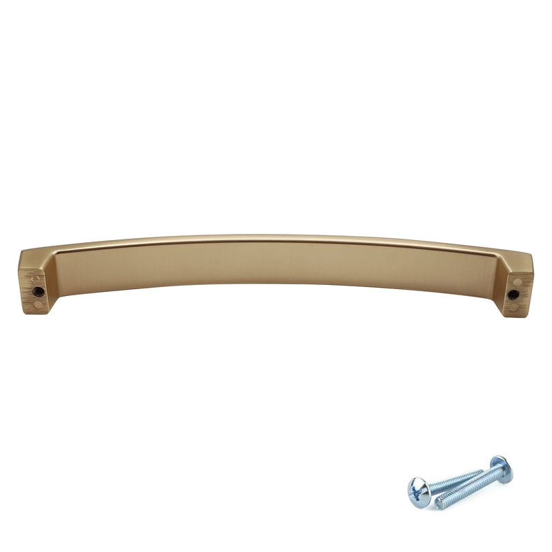 M4TEC Bow Pull Handle Brushed Brass Door, Drawer & Cupboard VE9 - Hardware > Hardware Accessories > Cabinet Hardware > Cabinet Knobs & Handles Cabinet Knobs & Handles