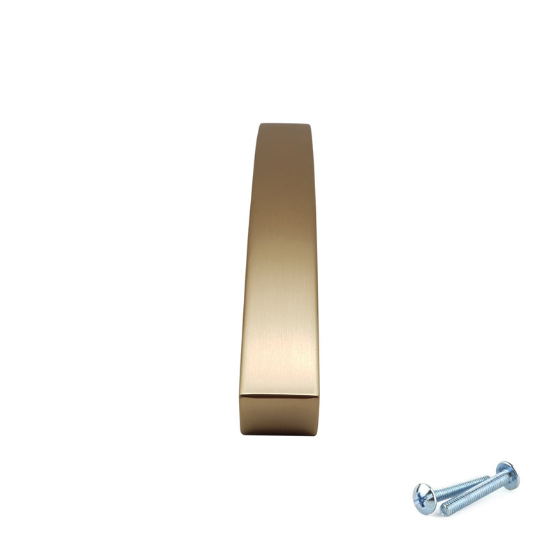 M4TEC Bow Pull Handle Brushed Brass Door, Drawer & Cupboard VE9 - Hardware > Hardware Accessories > Cabinet Hardware > Cabinet Knobs & Handles Cabinet Knobs & Handles
