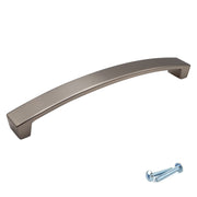 M4TEC Bow Pull Handle Matt Satin Nickel Door, Drawer & Cupboard VE9 - Hardware > Hardware Accessories > Cabinet Hardware > Cabinet Knobs & Handles Cabinet Knobs & Handles
