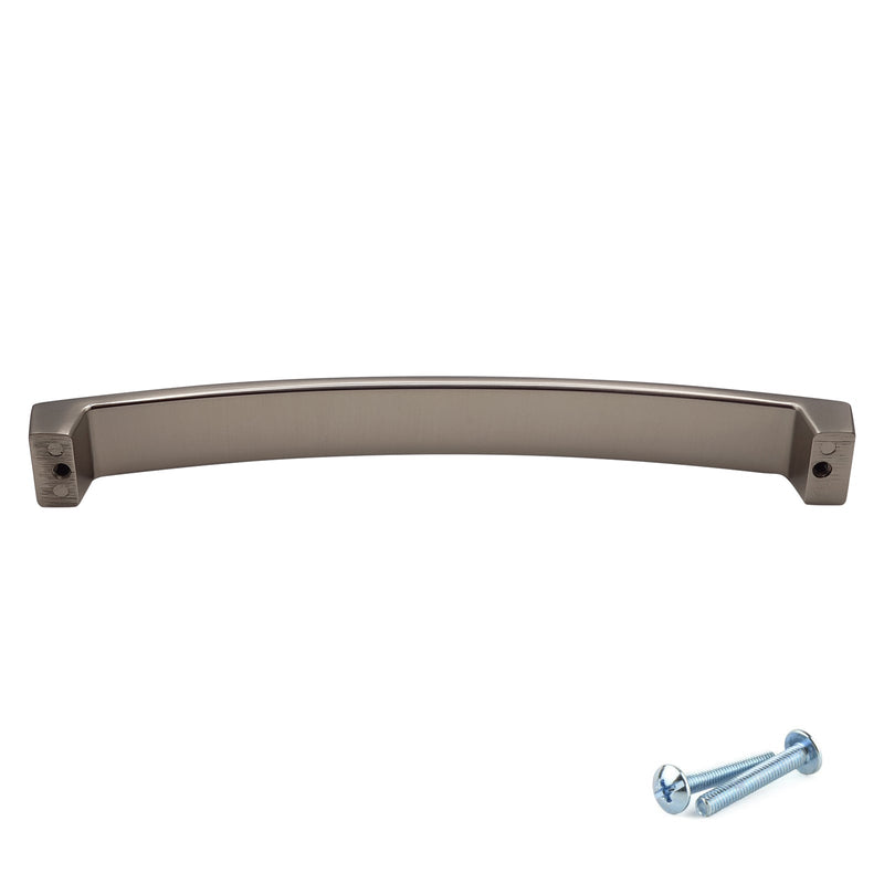 M4TEC Bow Pull Handle Matt Satin Nickel Door, Drawer & Cupboard VE9 - Hardware > Hardware Accessories > Cabinet Hardware > Cabinet Knobs & Handles Cabinet Knobs & Handles