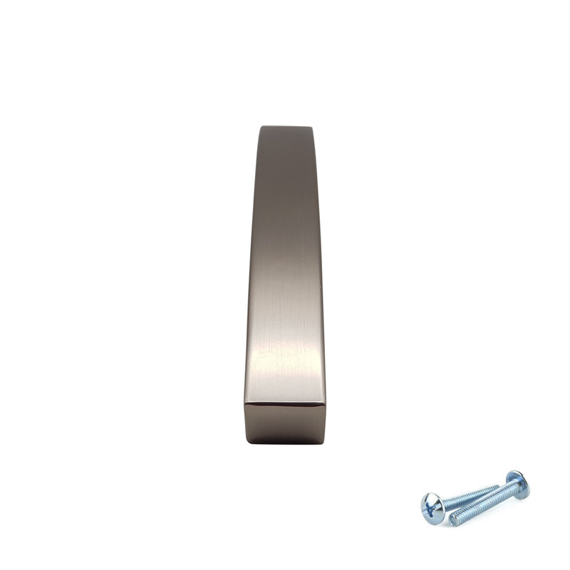 M4TEC Bow Pull Handle Matt Satin Nickel Door, Drawer & Cupboard VE9 - Hardware > Hardware Accessories > Cabinet Hardware > Cabinet Knobs & Handles Cabinet Knobs & Handles