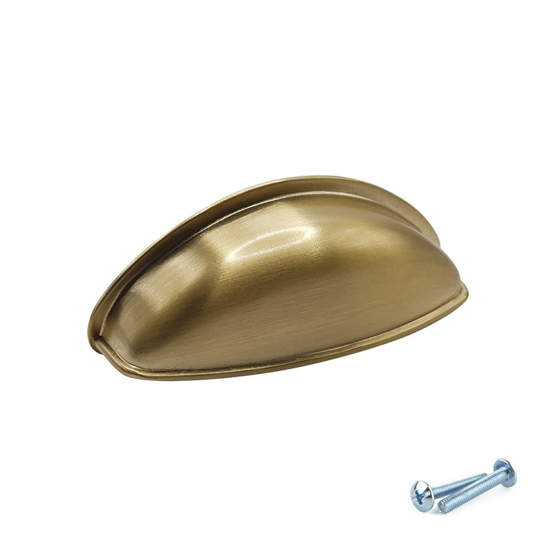 M4TEC Cup Handle Brushed Brass Doors or Cupboards VG3 Series - Hardware > Hardware Accessories > Cabinet Hardware > Cabinet Knobs & Handles Cabinet Knobs & Handles