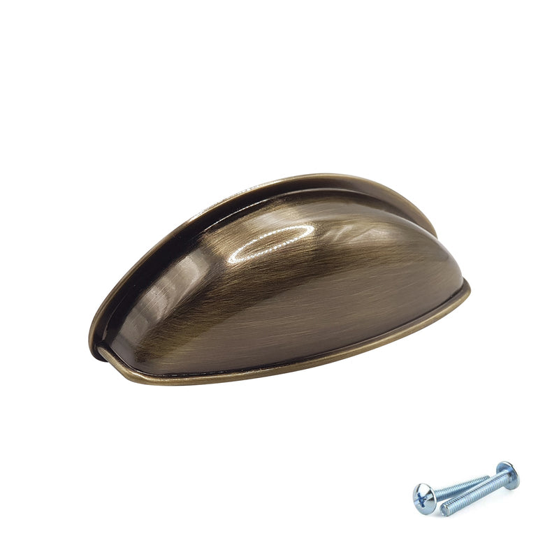 M4TEC Cup Handle Brushed Brass Door, Drawer & Cupboard VG3 Series - Hardware > Hardware Accessories > Cabinet Hardware > Cabinet Knobs & Handles Cabinet Knobs & Handles