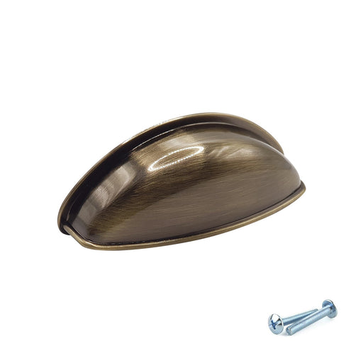 M4TEC Cup Handle Brushed Brass Door, Drawer & Cupboard VG3 Series - Hardware > Hardware Accessories > Cabinet Hardware > Cabinet Knobs & Handles Cabinet Knobs & Handles