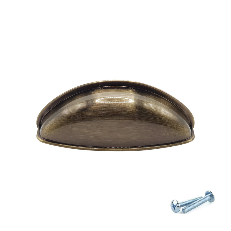 M4TEC Cup Handle Brushed Brass Door, Drawer & Cupboard VG3 Series - Hardware > Hardware Accessories > Cabinet Hardware > Cabinet Knobs & Handles Cabinet Knobs & Handles