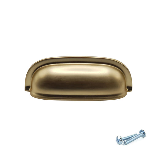 M4TEC Cup Handle Brushed Brass Doors or Cupboards VG5 Series - Hardware > Hardware Accessories > Cabinet Hardware > Cabinet Knobs & Handles Cabinet Knobs & Handles