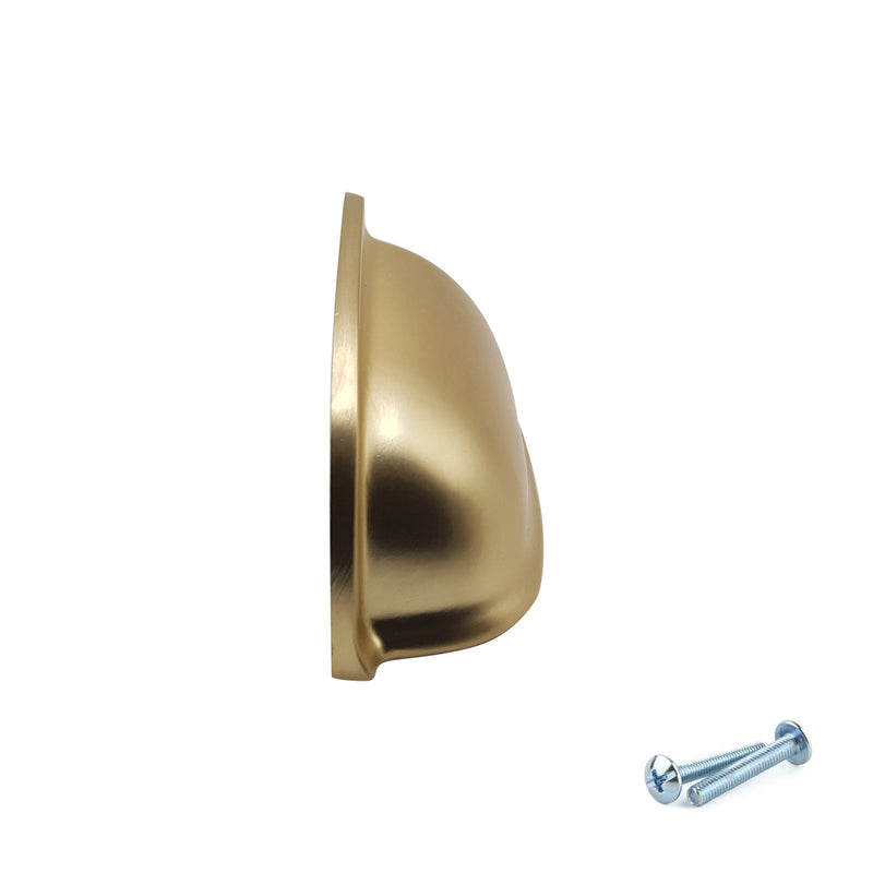 M4TEC Cup Handle Brushed Brass Doors or Cupboards VG5 Series - Hardware > Hardware Accessories > Cabinet Hardware > Cabinet Knobs & Handles Cabinet Knobs & Handles