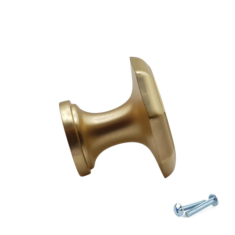 M4TEC Knob Handle Brushed Brass Door, Drawer & Cupboard VF7 Series - Hardware > Hardware Accessories > Cabinet Hardware > Cabinet Knobs & Handles Cabinet Knobs & Handles