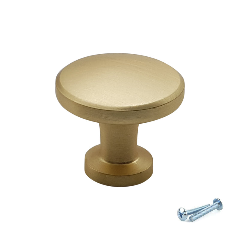 M4TEC Knob Handle Brushed Brass Door, Drawer & Cupboard VF8 Series - Hardware > Hardware Accessories > Cabinet Hardware > Cabinet Knobs & Handles Cabinet Knobs & Handles