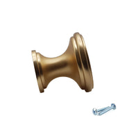 M4TEC Knob Handle Brushed Brass Doors or Cupboards VG7 Series 25mm - Hardware > Hardware Accessories > Cabinet Hardware > Cabinet Knobs & Handles Cabinet Knobs & Handles