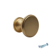 M4TEC Knob Handle Brushed Brass Doors, Drawers or Cupboards VG7 Series 25mm 10 pack - Hardware > Hardware Accessories > Cabinet Hardware > Cabinet Knobs & Handles Cabinet Knobs & Handles