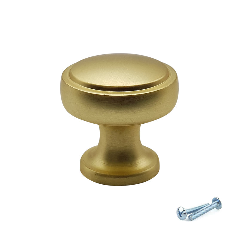 M4TEC Knob Handle Brushed Brass Doors or Cupboards VG7 Series 28mm - Hardware > Hardware Accessories > Cabinet Hardware > Cabinet Knobs & Handles Cabinet Knobs & Handles