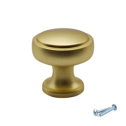 M4TEC Knob Handle Brushed Brass Doors or Cupboards VG7 Series 28mm - Hardware > Hardware Accessories > Cabinet Hardware > Cabinet Knobs & Handles Cabinet Knobs & Handles