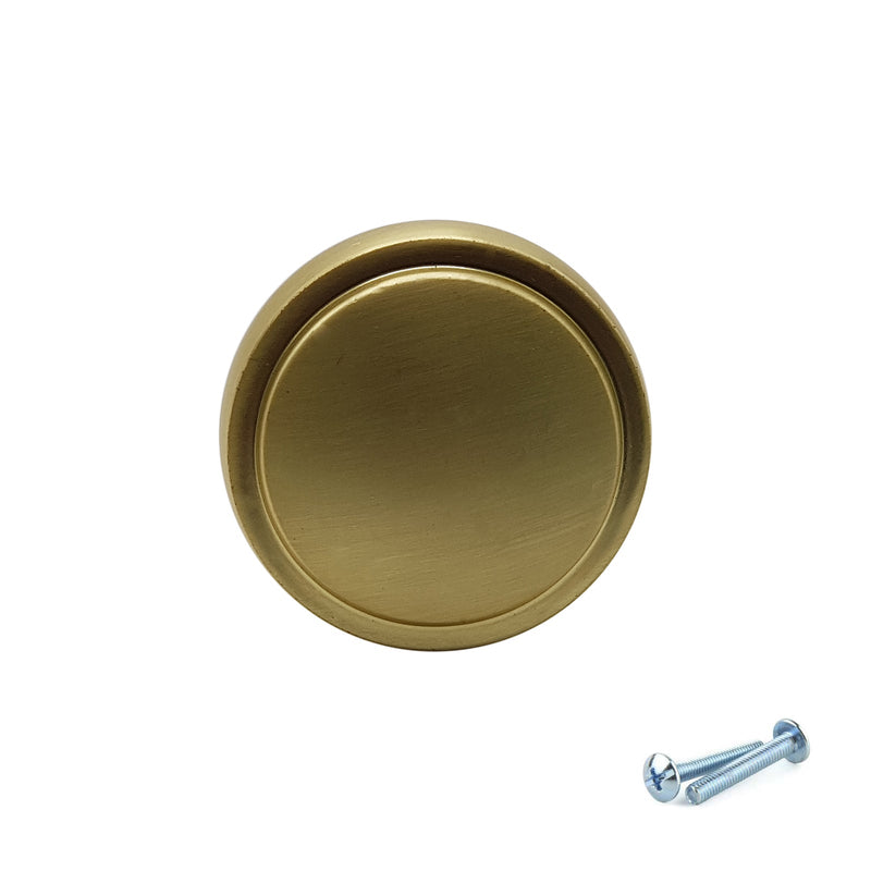 M4TEC Knob Handle Brushed Brass Doors or Cupboards VG7 Series 28mm - Hardware > Hardware Accessories > Cabinet Hardware > Cabinet Knobs & Handles Cabinet Knobs & Handles
