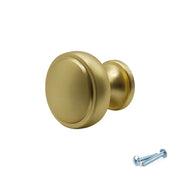 M4TEC Knob Handle Brushed Brass Doors or Cupboards VG7 Series 28mm - Hardware > Hardware Accessories > Cabinet Hardware > Cabinet Knobs & Handles Cabinet Knobs & Handles